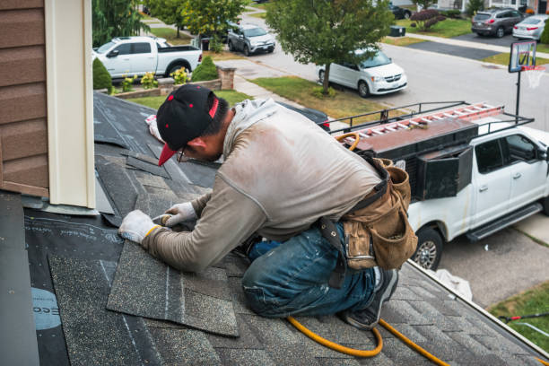 Professional Emergency Roof Repair technician working in Alpha, IL